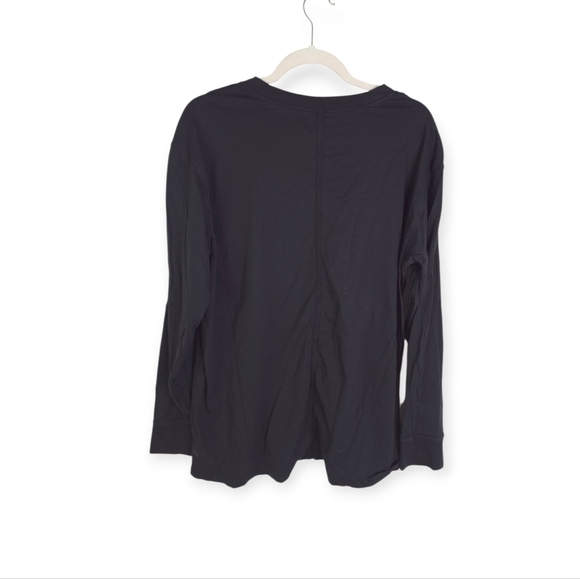 Lululemon All Yours Long Sleeve  Black T Shirt Size 12 - Picture 3 of 5